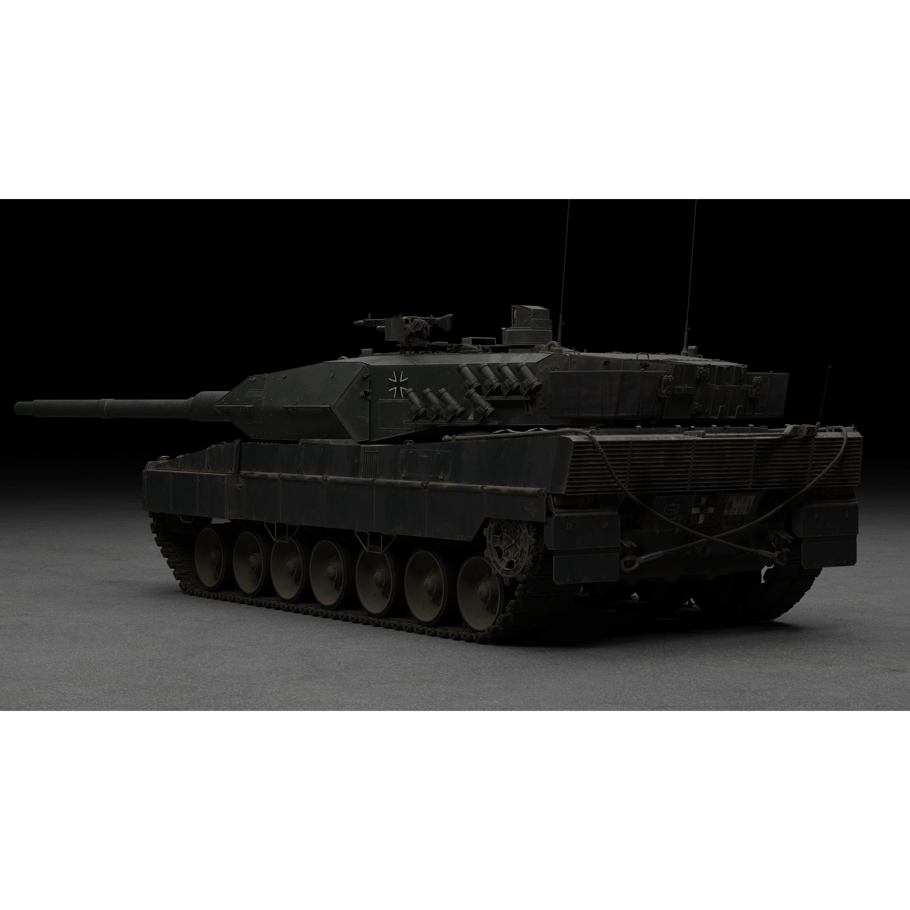 Leopard 2A6 Tank - Game-Ready 3D Model - View 6