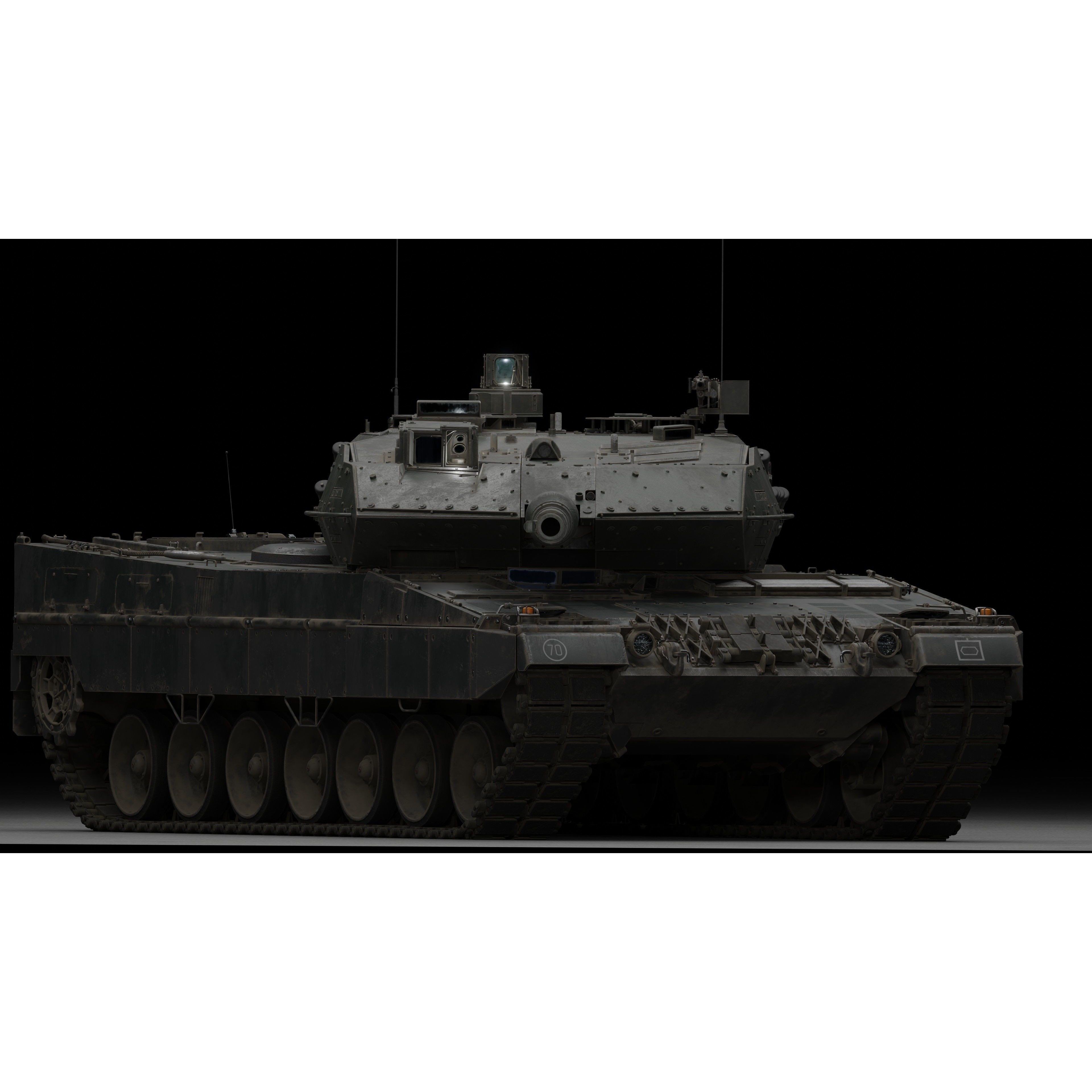 Leopard 2A6 Tank - Game-Ready 3D Model - View 7