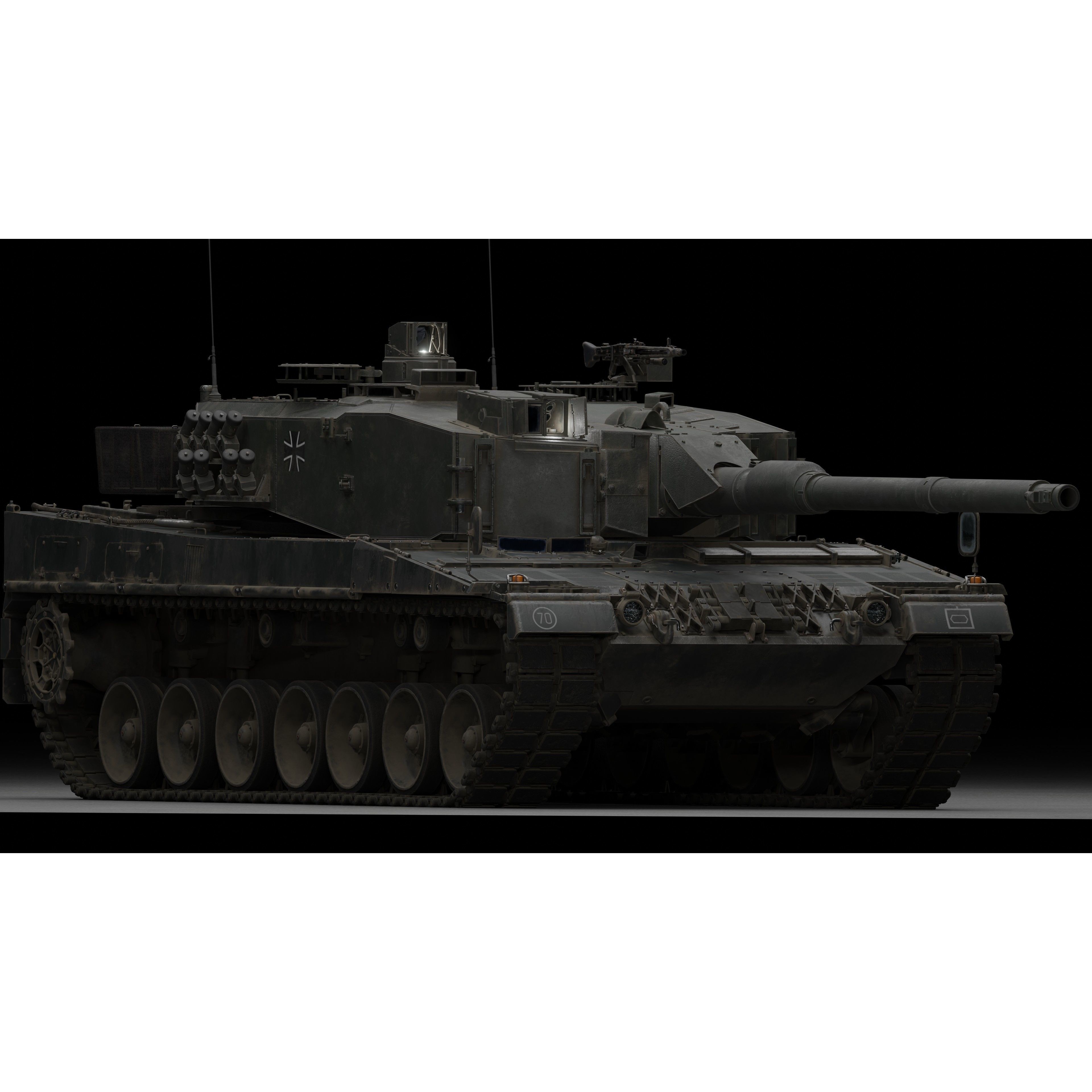 Leopard 2A6 Tank - Game-Ready 3D Model - View 8