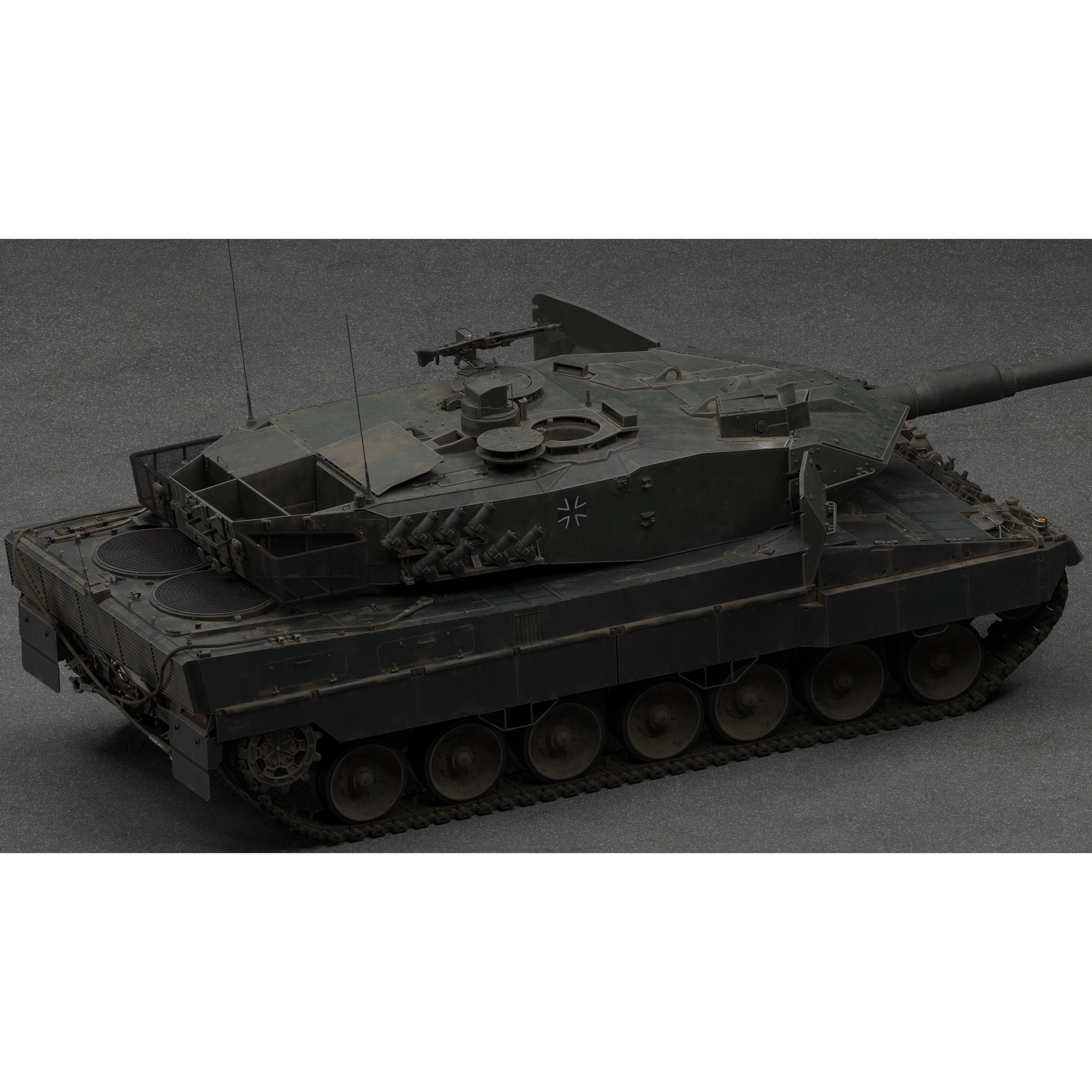 Leopard 2A6 Tank - Game-Ready 3D Model - View 9