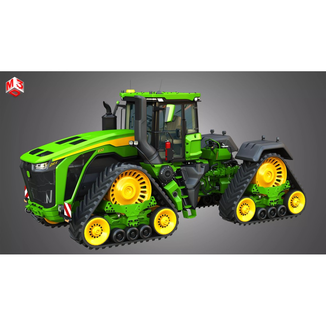 9RX 830 Articulated Tractor 3D Model – High Poly, PBR Textures, FBX - View 16