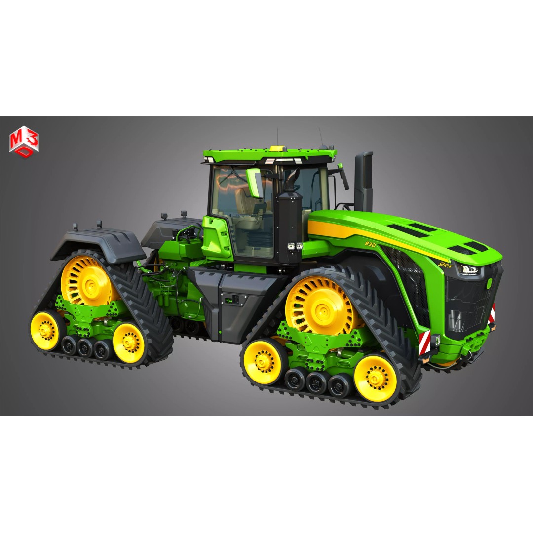 9RX 830 Articulated Tractor 3D Model – High Poly, PBR Textures, FBX - View 18
