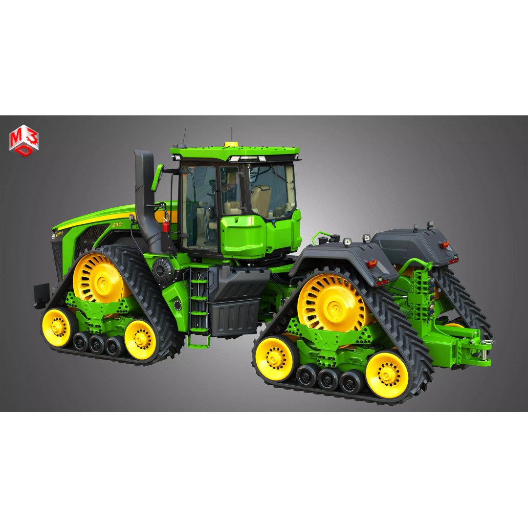 9RX 830 Articulated Tractor 3D Model – High Poly, PBR Textures, FBX - View 19