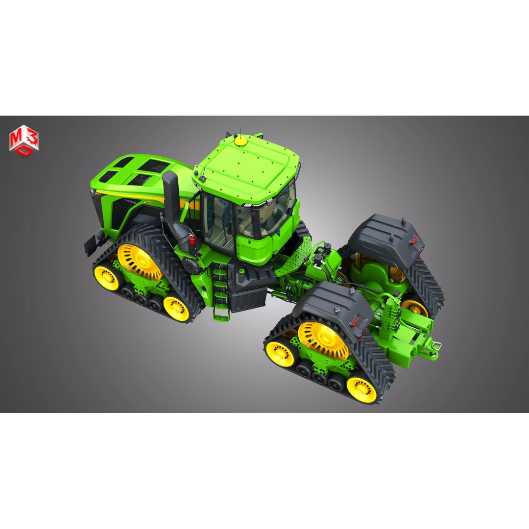 9RX 830 Articulated Tractor 3D Model – High Poly, PBR Textures, FBX - View 23