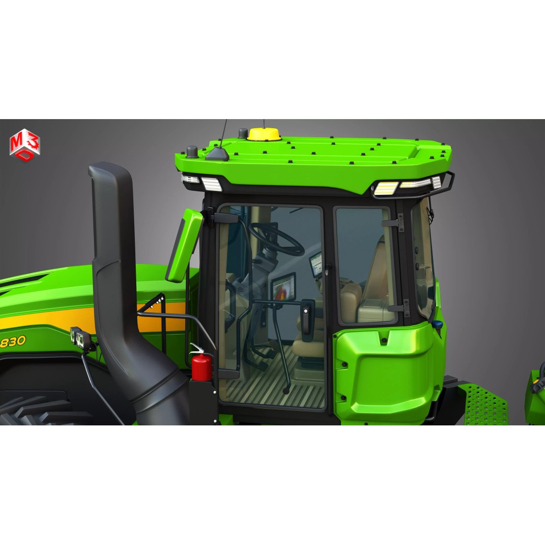 9RX 830 Articulated Tractor 3D Model – High Poly, PBR Textures, FBX - View 24