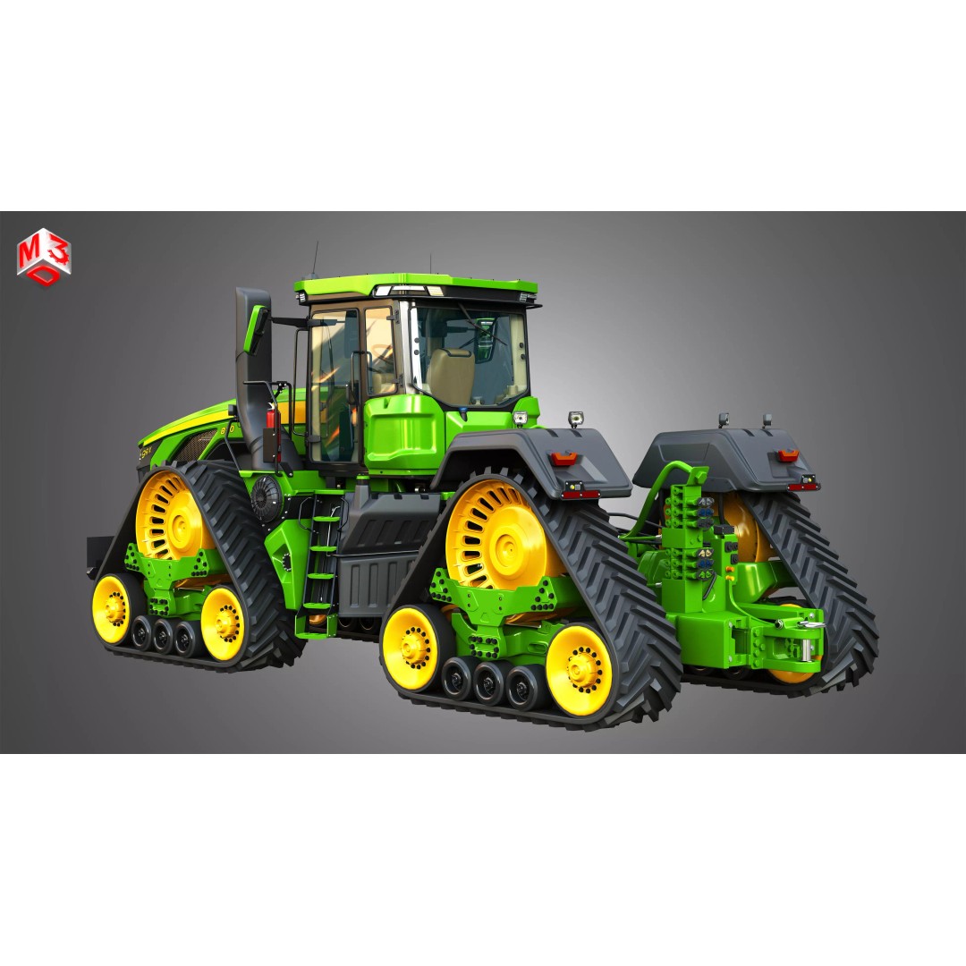 9RX 830 Articulated Tractor 3D Model – High Poly, PBR Textures, FBX - View 5