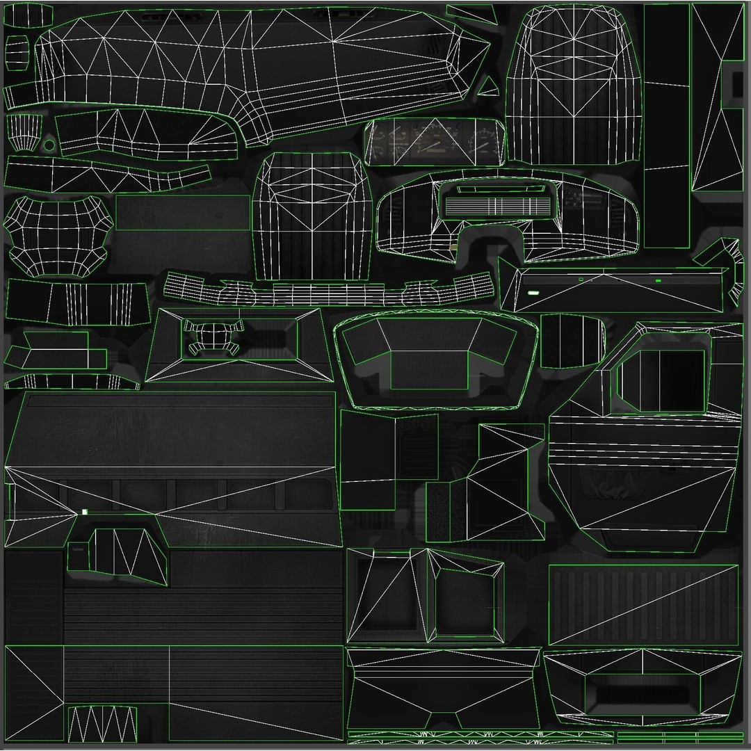 90s Industrial Van 3D Model – Low Poly Game Ready Asset, FBX