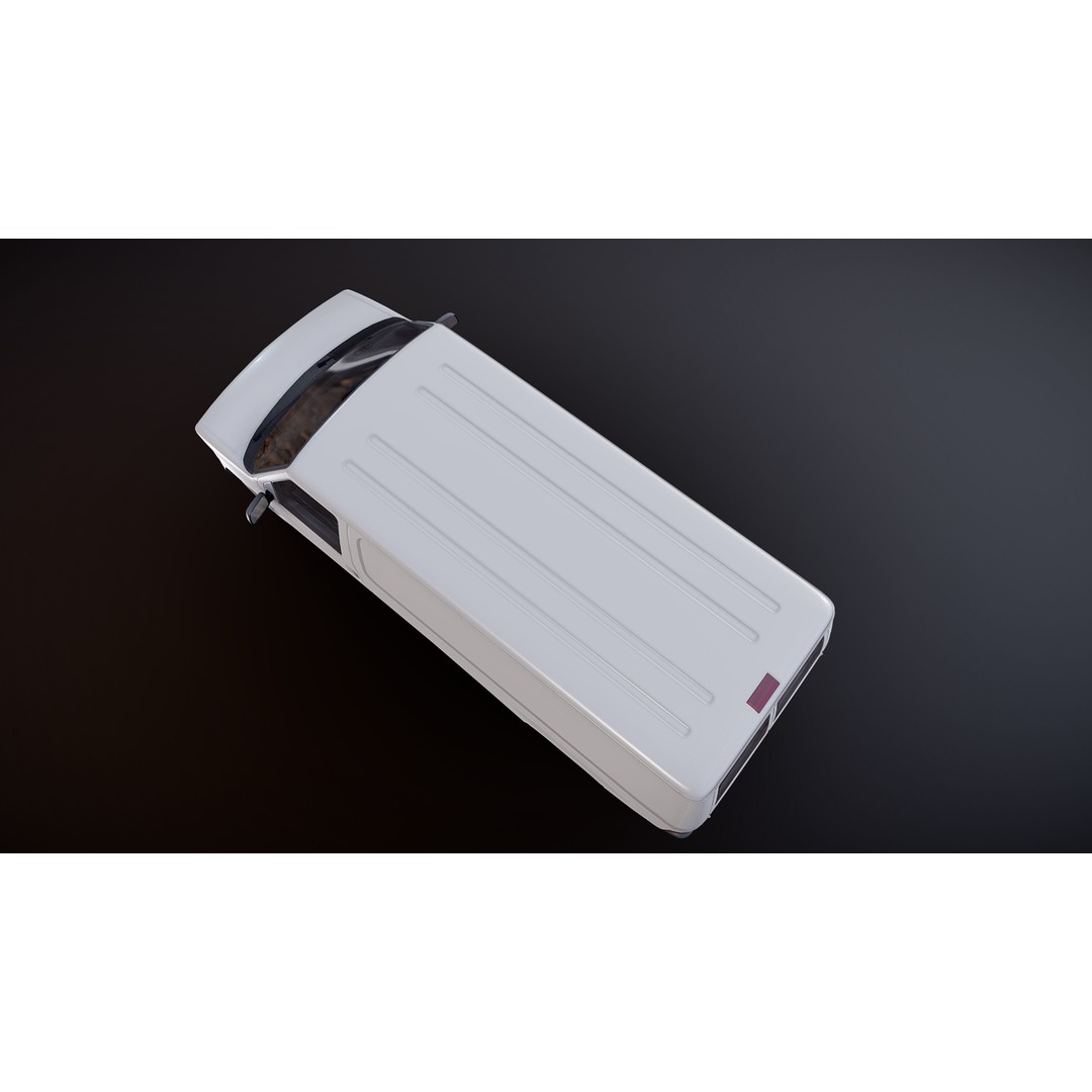 90s Industrial Van 3D Model – Low Poly Game Ready Asset, FBX - View 22
