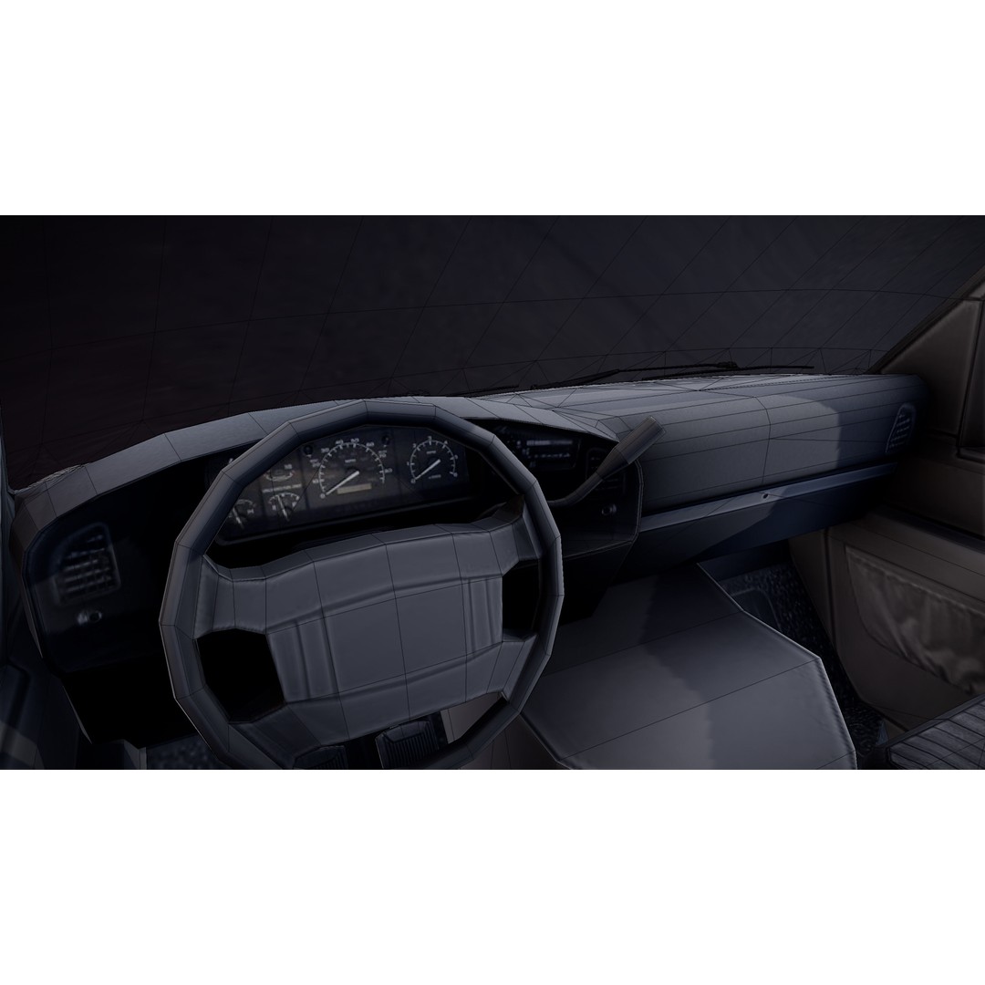 90s Industrial Van 3D Model – Low Poly Game Ready Asset, FBX - View 32