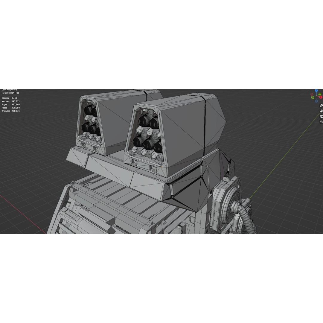 Industrial Machinery Vehicle 3D Model – Low Poly Forklift, FBX, OBJ - View 12