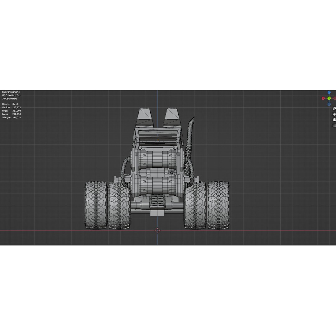 Industrial Machinery Vehicle 3D Model – Low Poly Forklift, FBX, OBJ - View 16