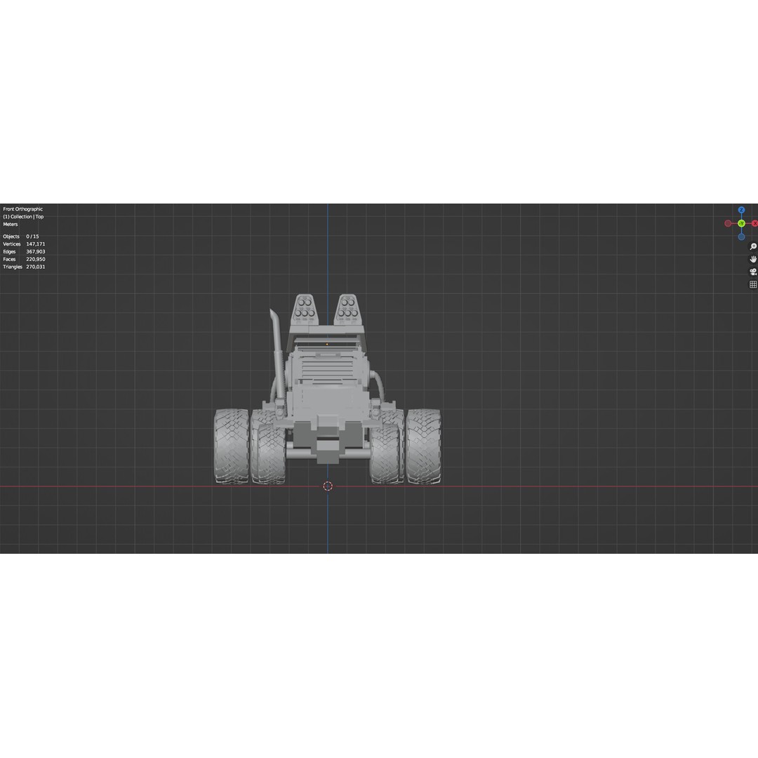 Industrial Machinery Vehicle 3D Model – Low Poly Forklift, FBX, OBJ - View 25