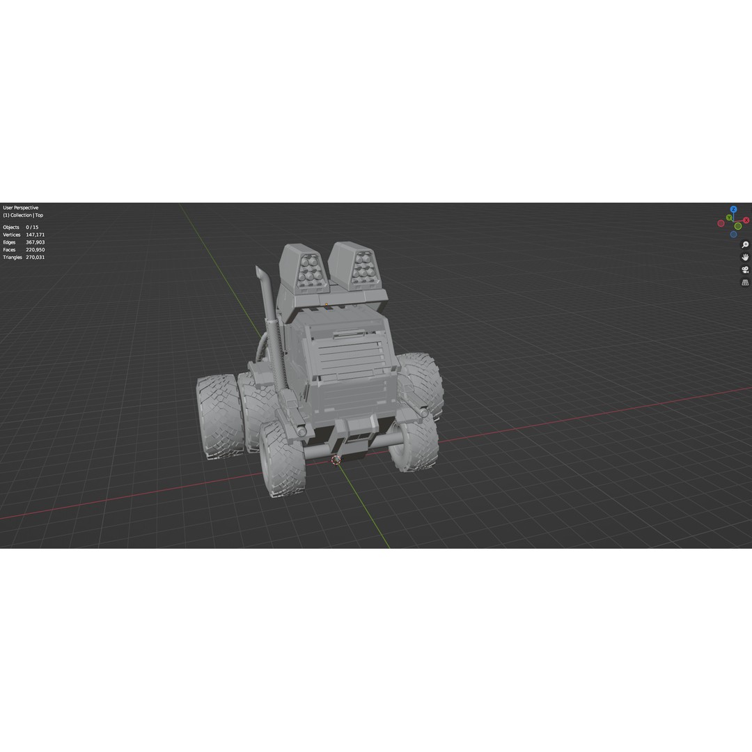 Industrial Machinery Vehicle 3D Model – Low Poly Forklift, FBX, OBJ - View 29
