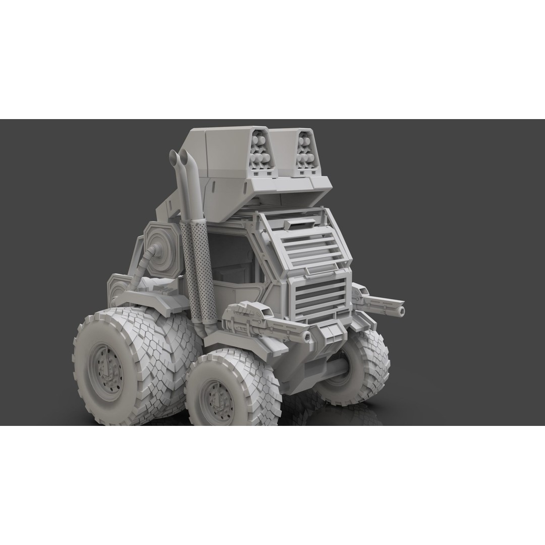 Industrial Machinery Vehicle 3D Model – Low Poly Forklift, FBX, OBJ - View 5