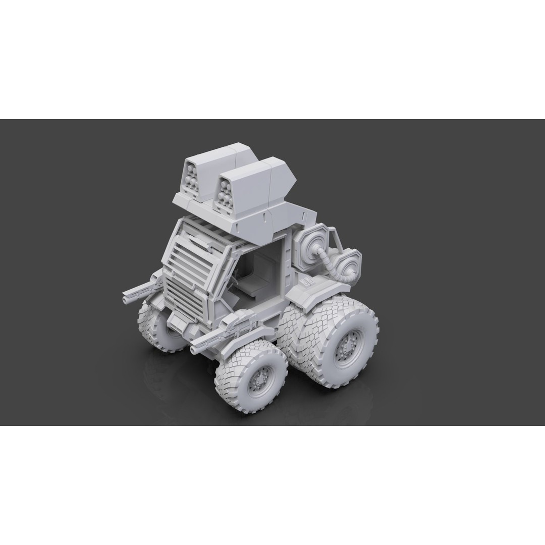Industrial Machinery Vehicle 3D Model – Low Poly Forklift, FBX, OBJ - View 6