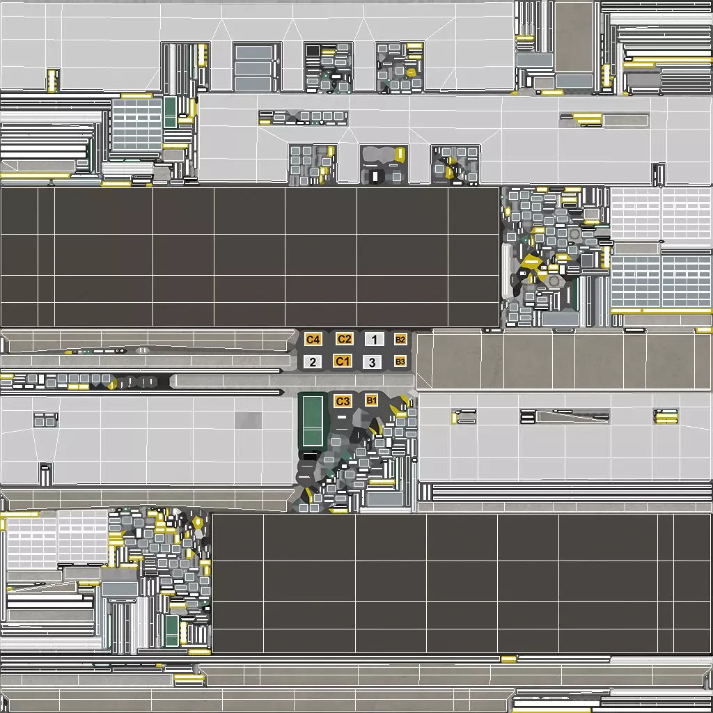 Warehouse 3D Model – Low Poly PBR Industrial Asset, FBX, OBJ - View 14