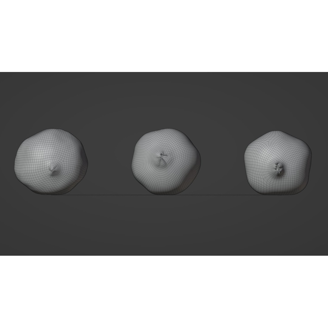 Pomegranate 3D Model – Low Poly Fruit Set with PBR Textures, FBX, OBJ - View 11