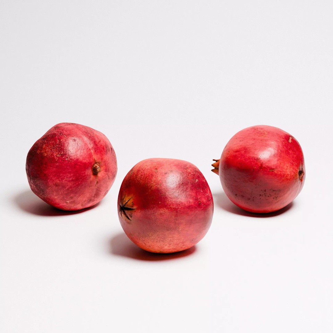 Pomegranate 3D Model – Low Poly Fruit Set with PBR Textures, FBX, OBJ - View 2
