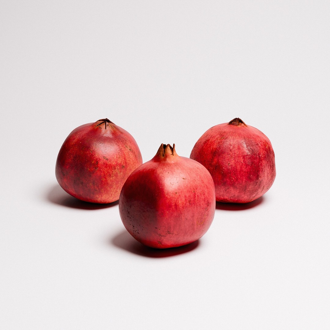 Pomegranate 3D Model – Low Poly Fruit Set with PBR Textures, FBX, OBJ - View 5