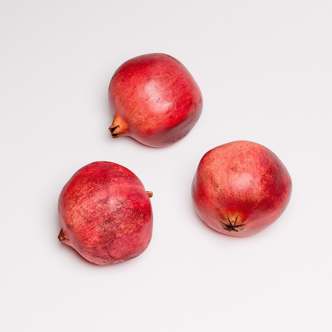 Pomegranate 3D Model – Low Poly Fruit Set with PBR Textures, FBX, OBJ - View 6