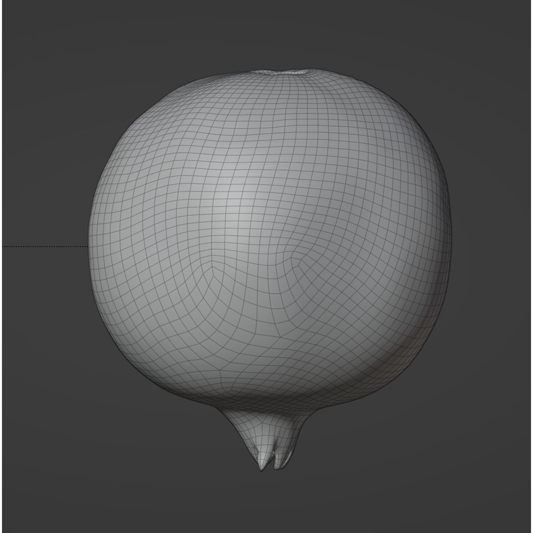 Pomegranate 3D Model – Low Poly Fruit Set with PBR Textures, FBX, OBJ - View 8