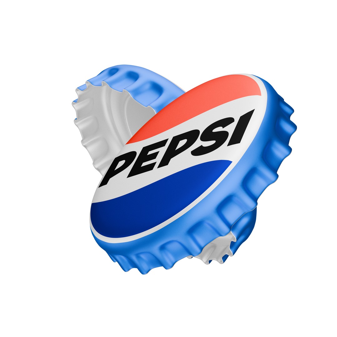 Pepsi Bottle Cap 3D Model – Low Poly Game Asset with PBR Textures - View 11