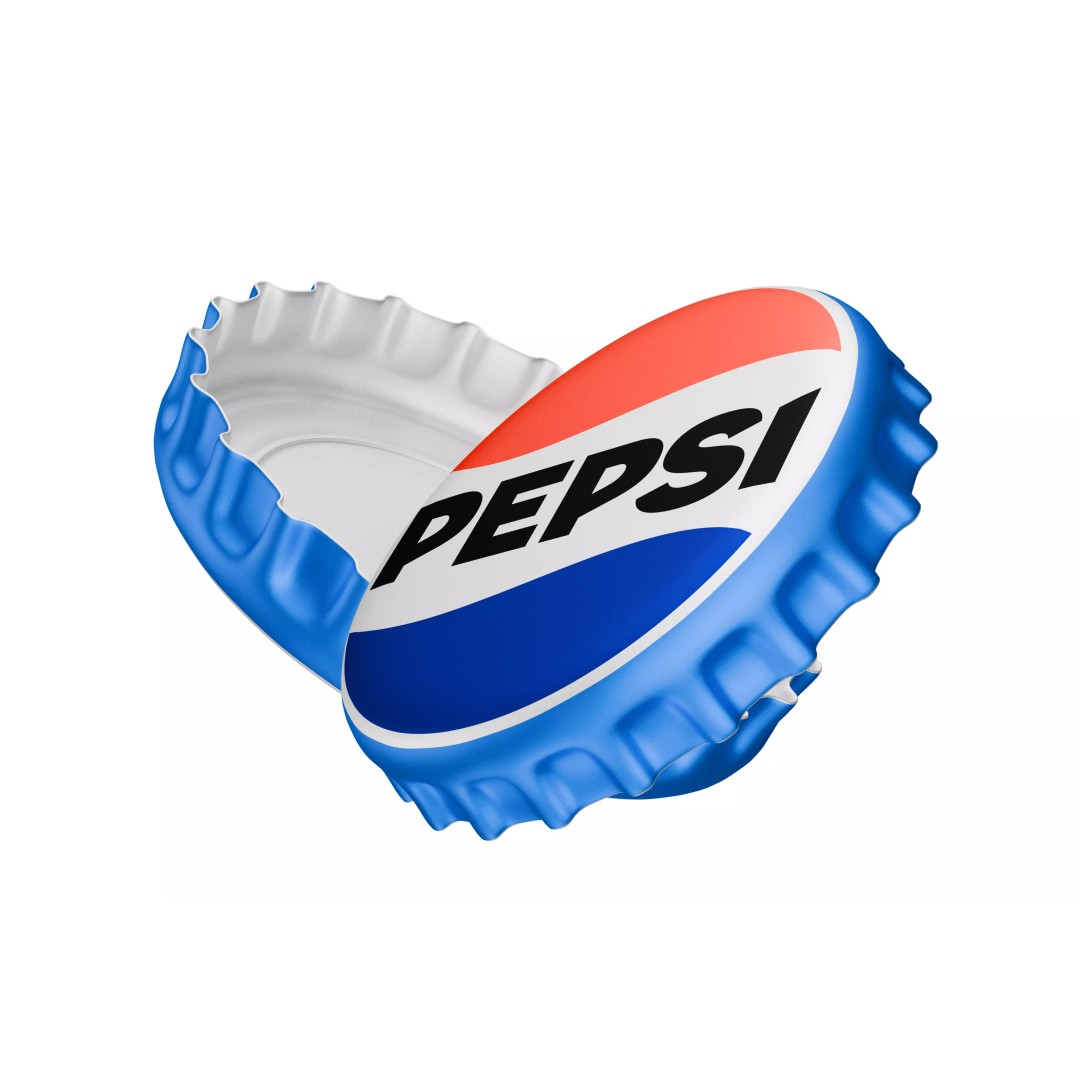 Pepsi Bottle Cap 3D Model – Low Poly Game Asset with PBR Textures - View 2
