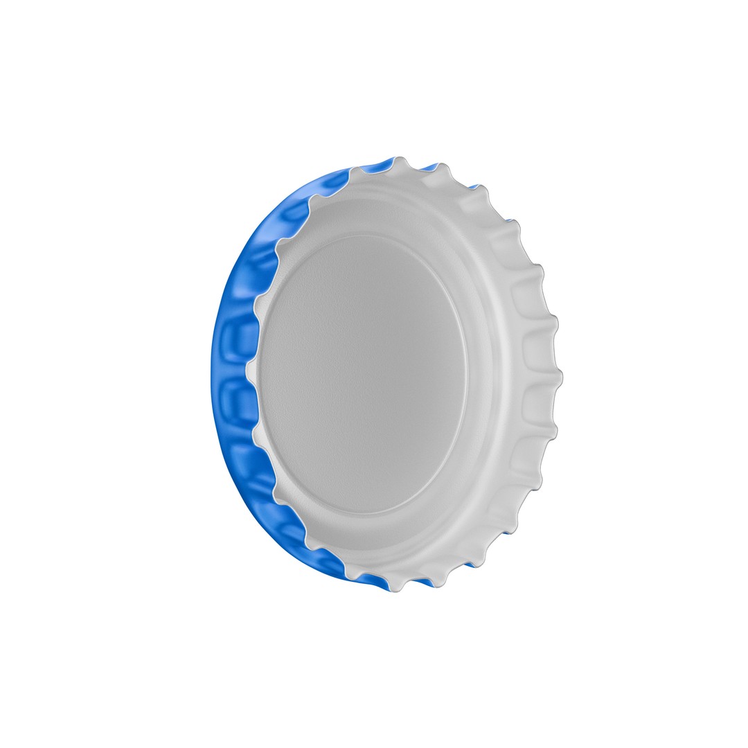 Pepsi Bottle Cap 3D Model – Low Poly Game Asset with PBR Textures - View 3