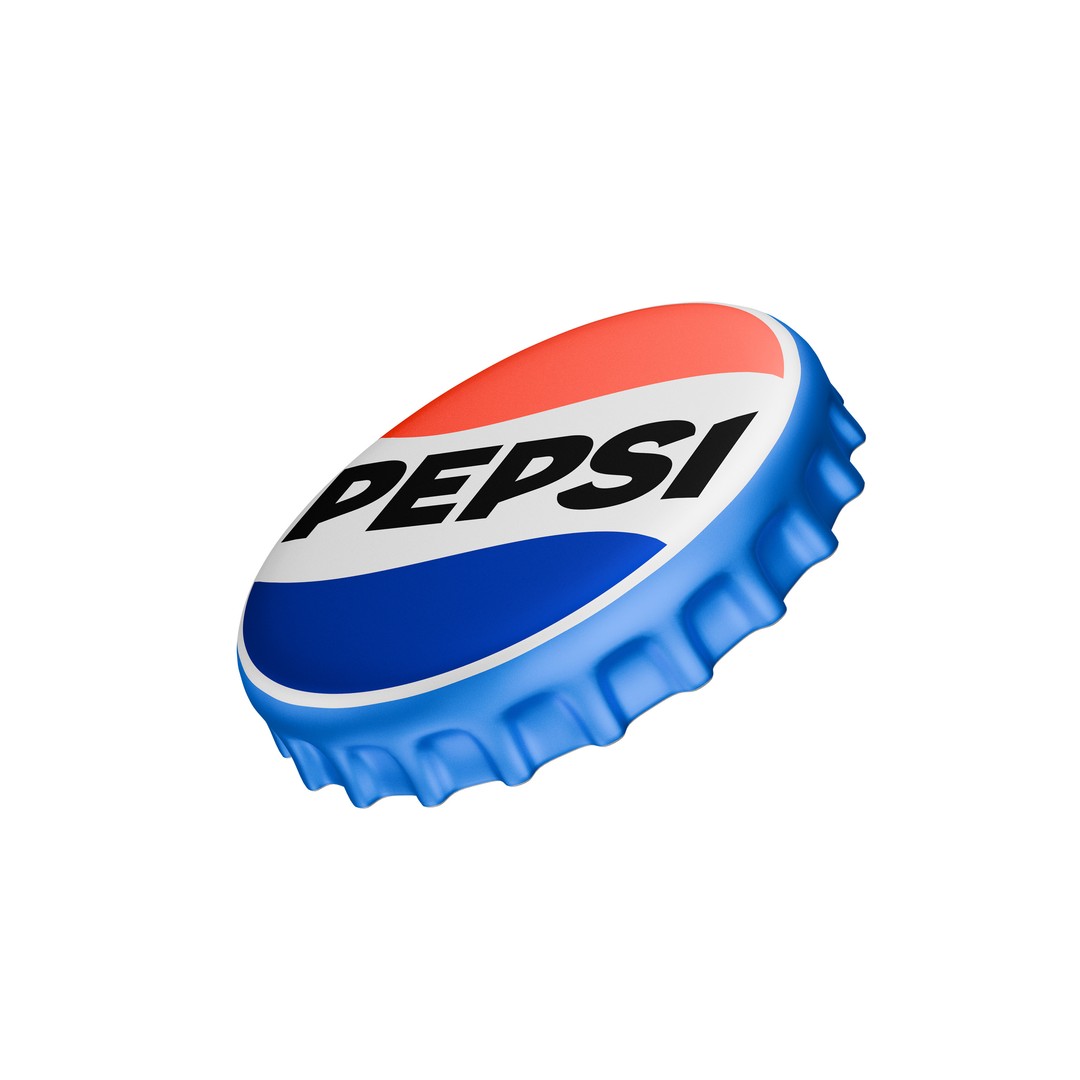 Pepsi Bottle Cap 3D Model – Low Poly Game Asset with PBR Textures - View 5