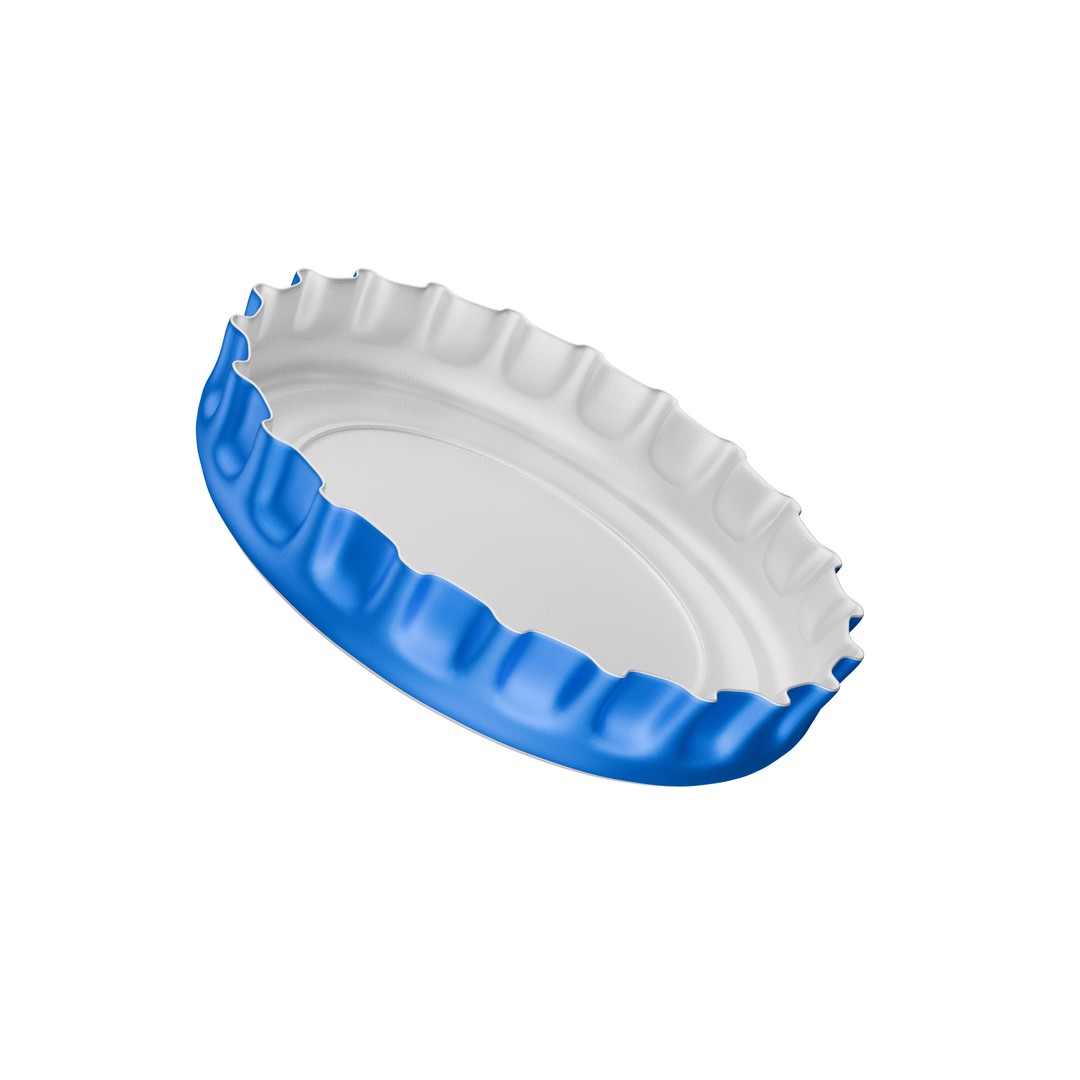 Pepsi Bottle Cap 3D Model – Low Poly Game Asset with PBR Textures - View 7