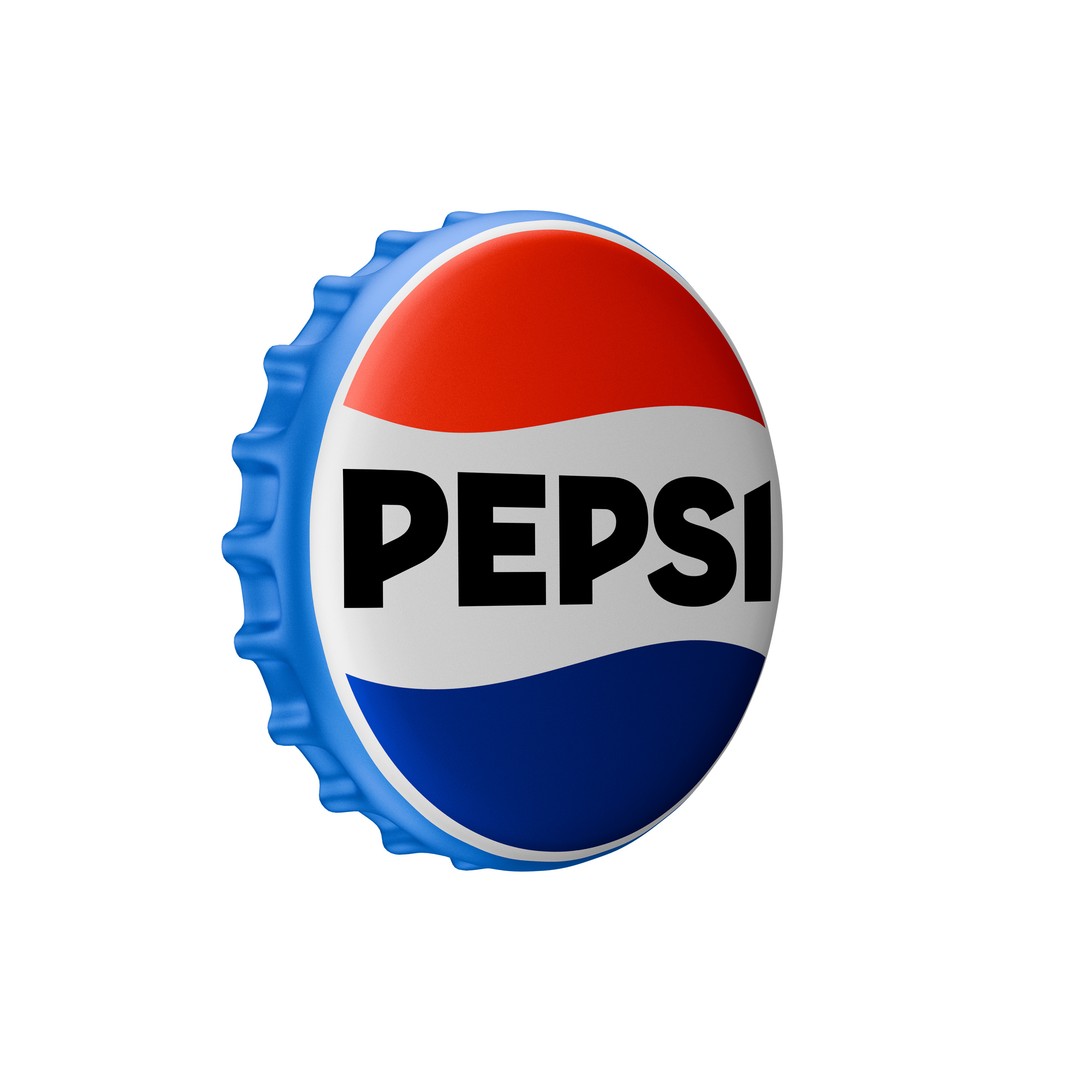 Pepsi Bottle Cap 3D Model – Low Poly Game Asset with PBR Textures - View 9