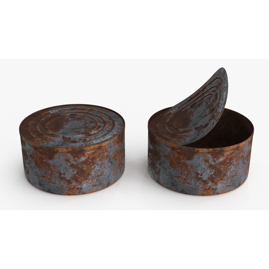 Tin Can 3D Model – Low Poly Realistic Food Asset, FBX - View 10