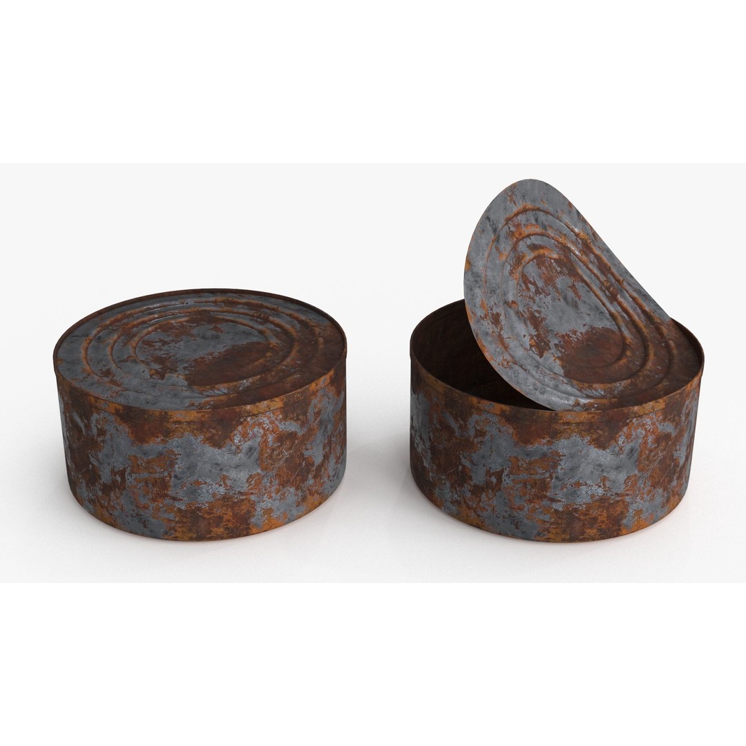 Tin Can 3D Model – Low Poly Realistic Food Asset, FBX - View 12
