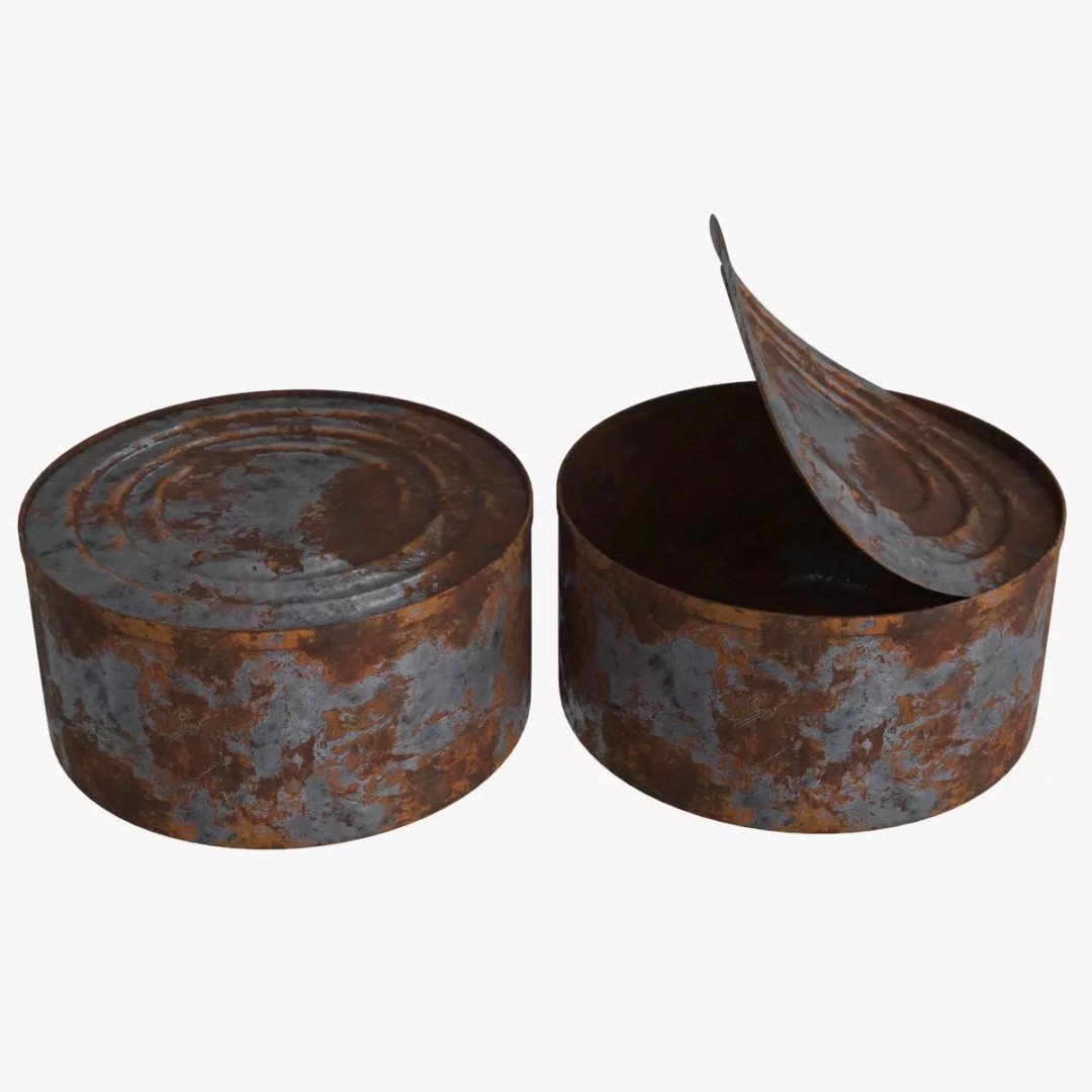 Tin Can 3D Model – Low Poly Realistic Food Asset, FBX - View 2