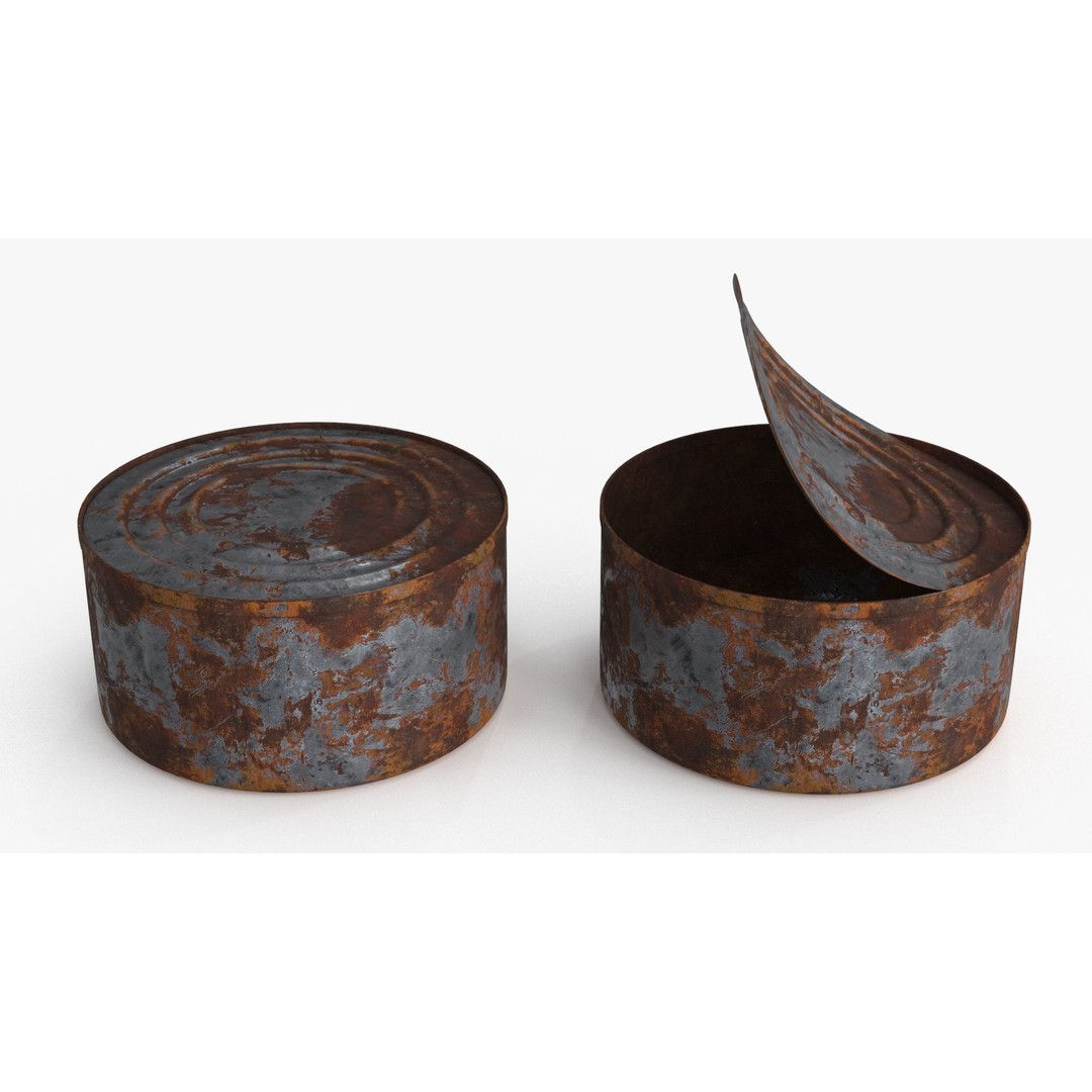 Tin Can 3D Model – Low Poly Realistic Food Asset, FBX - View 3