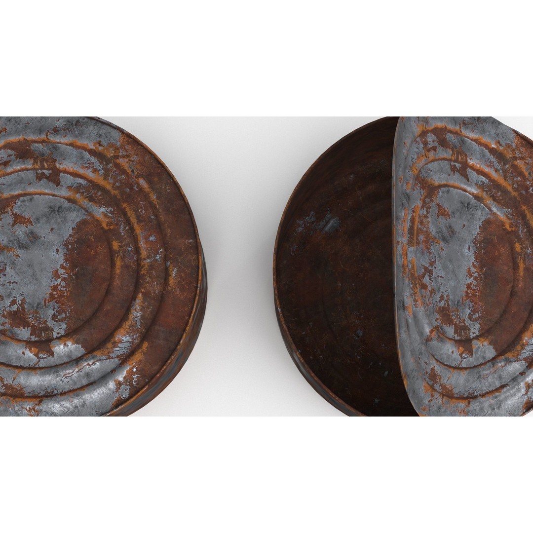 Tin Can 3D Model – Low Poly Realistic Food Asset, FBX - View 4