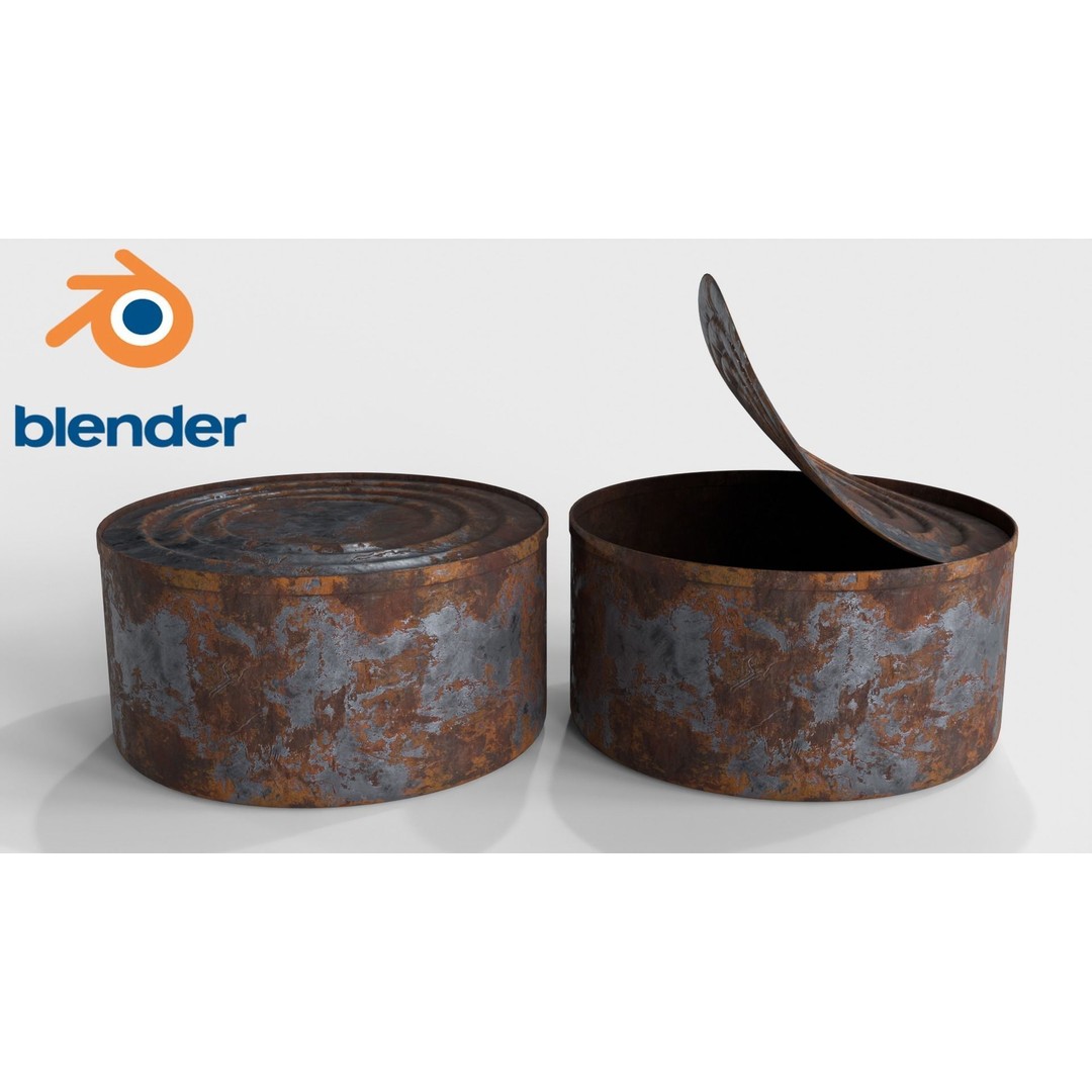 Tin Can 3D Model – Low Poly Realistic Food Asset, FBX - View 6