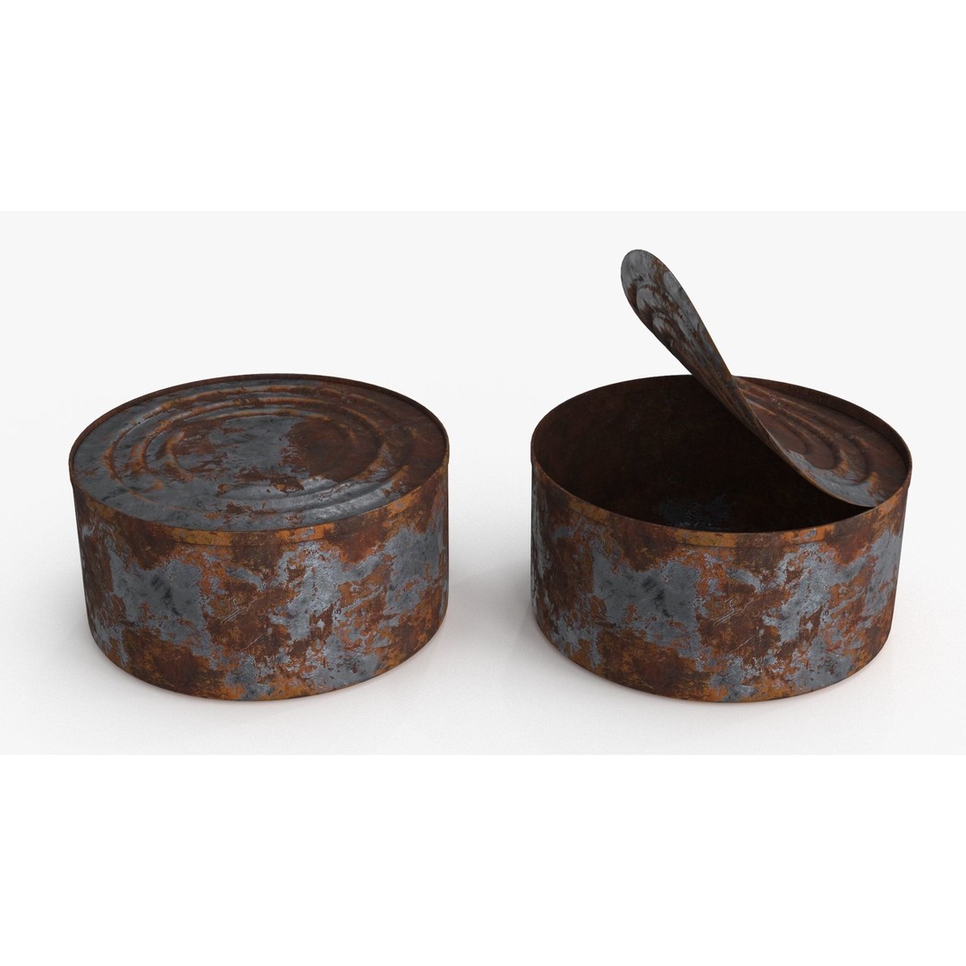 Tin Can 3D Model – Low Poly Realistic Food Asset, FBX - View 7