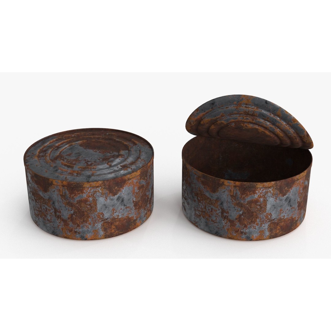 Tin Can 3D Model – Low Poly Realistic Food Asset, FBX - View 8
