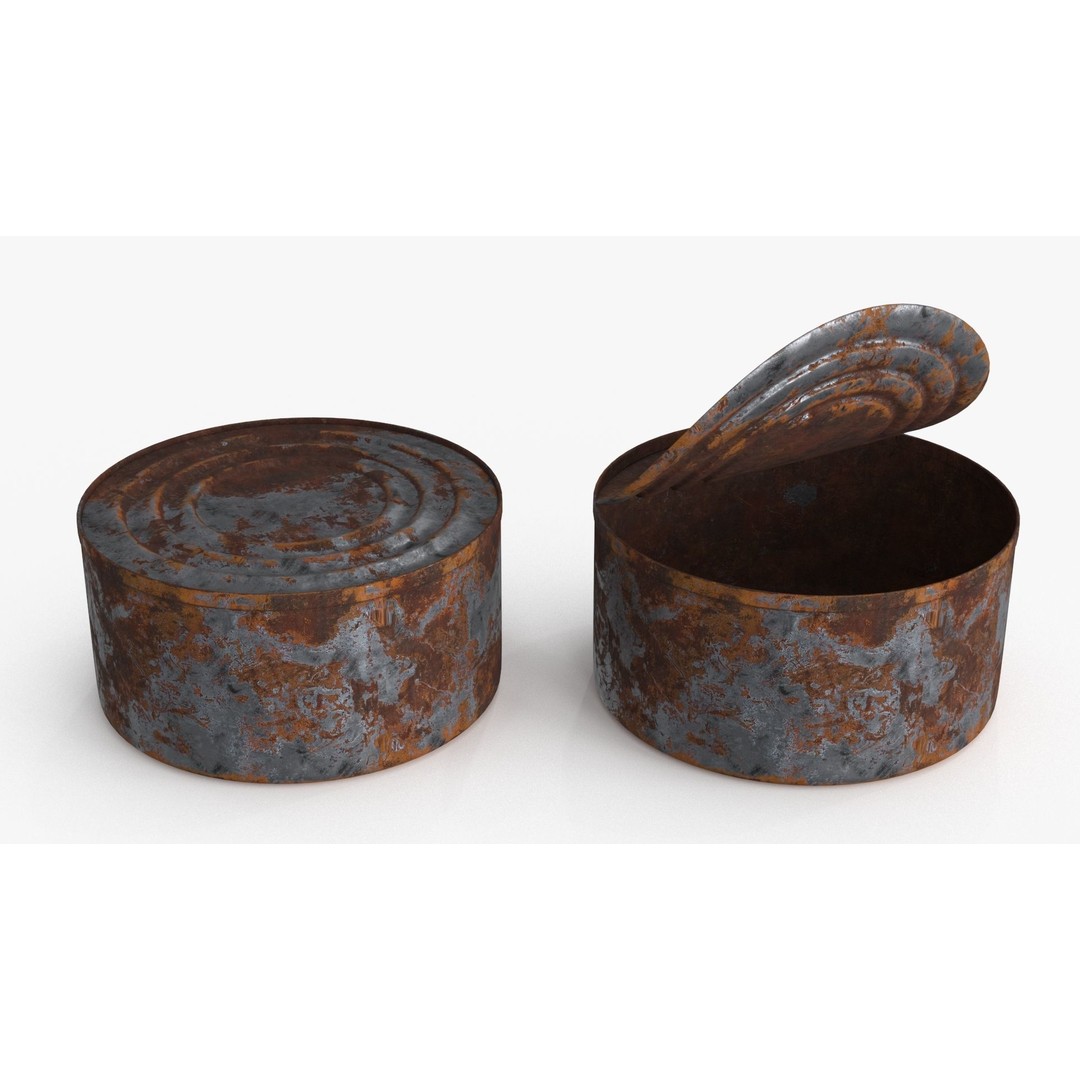 Tin Can 3D Model – Low Poly Realistic Food Asset, FBX - View 9
