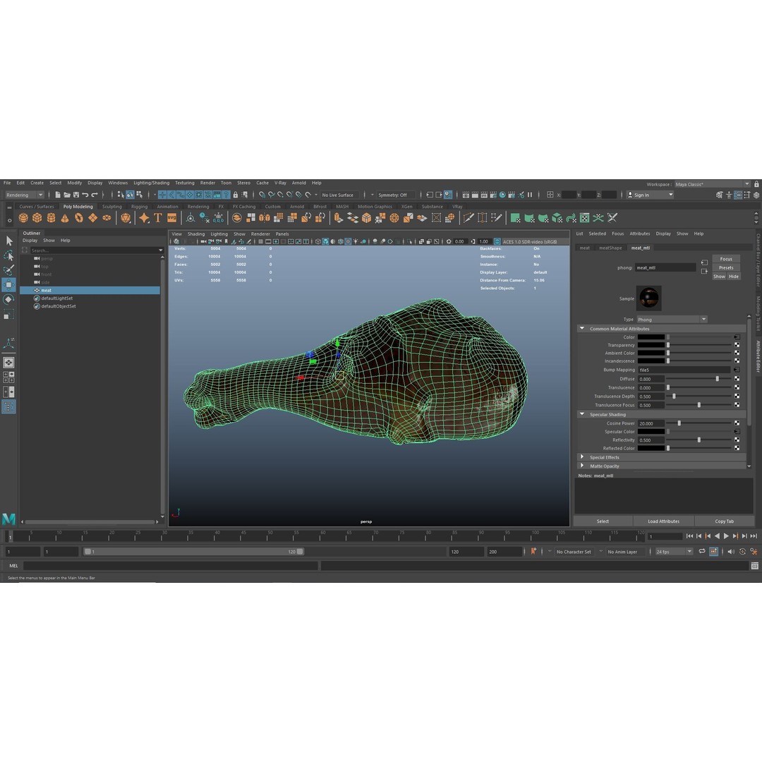 Grilled Chicken Leg Piece 3D Model – Low Poly PBR Game Asset, FBX