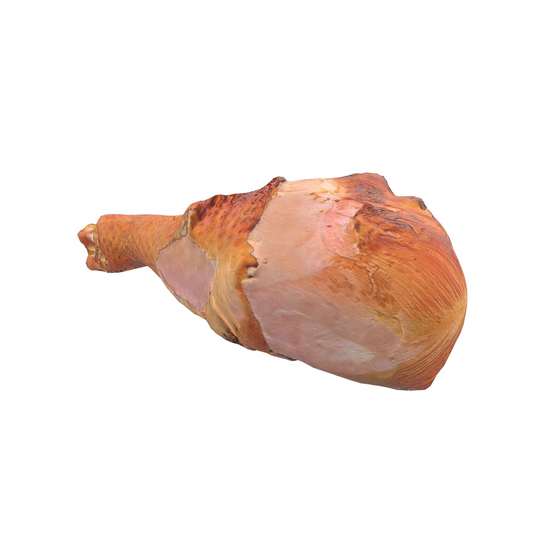 Grilled Chicken Leg Piece 3D Model – Low Poly PBR Game Asset, FBX - View 11