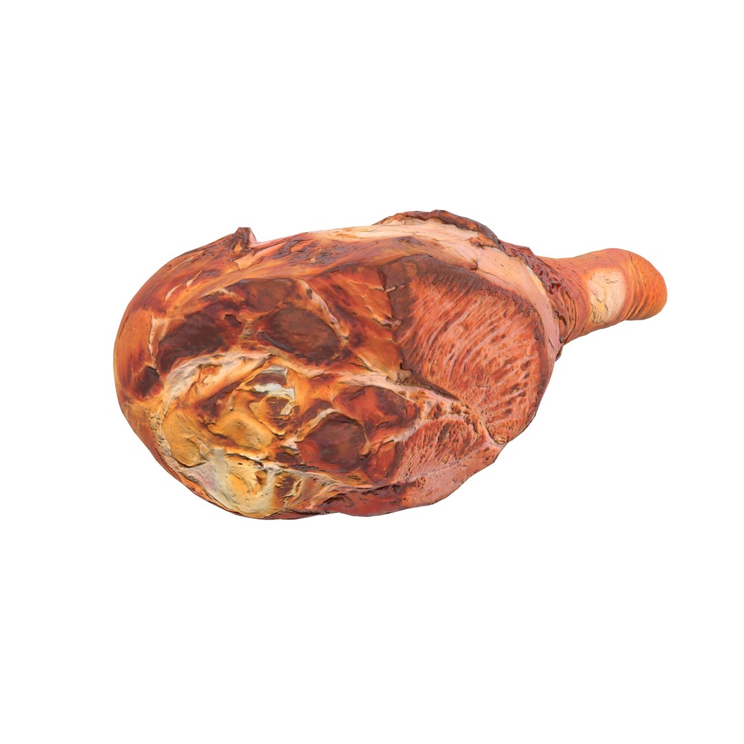 Grilled Chicken Leg Piece 3D Model – Low Poly PBR Game Asset, FBX - View 13