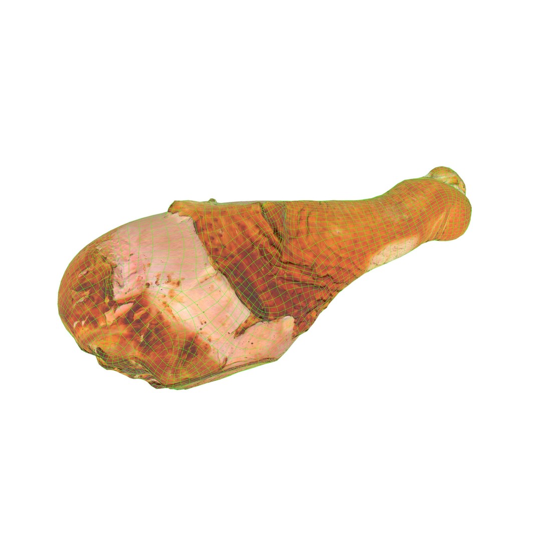 Grilled Chicken Leg Piece 3D Model – Low Poly PBR Game Asset, FBX - View 16