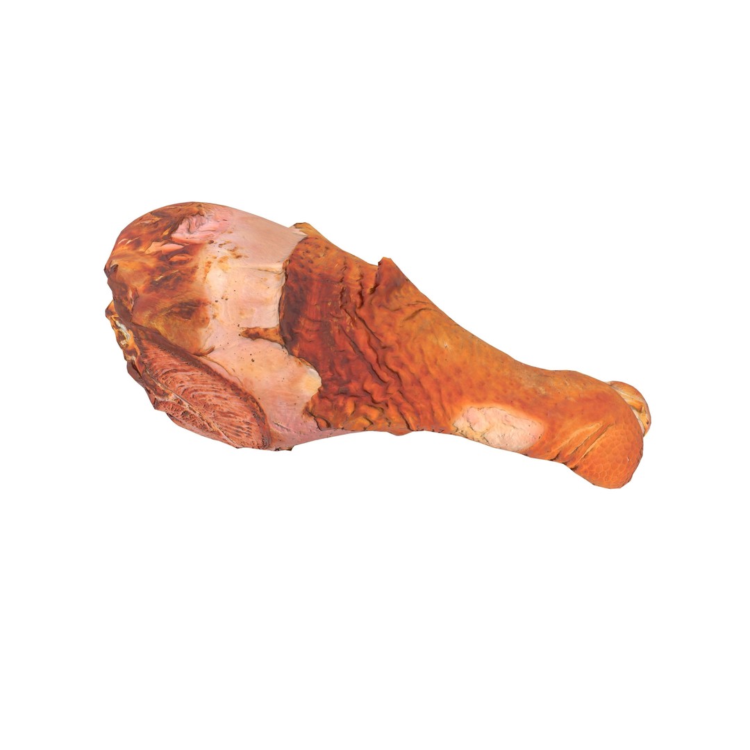 Grilled Chicken Leg Piece 3D Model – Low Poly PBR Game Asset, FBX - View 4