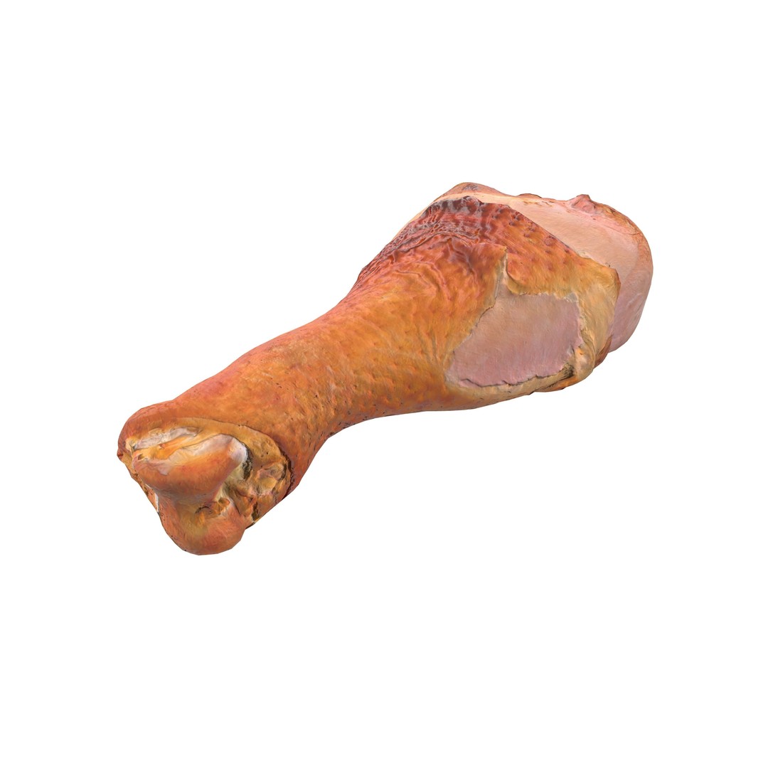 Grilled Chicken Leg Piece 3D Model – Low Poly PBR Game Asset, FBX - View 8