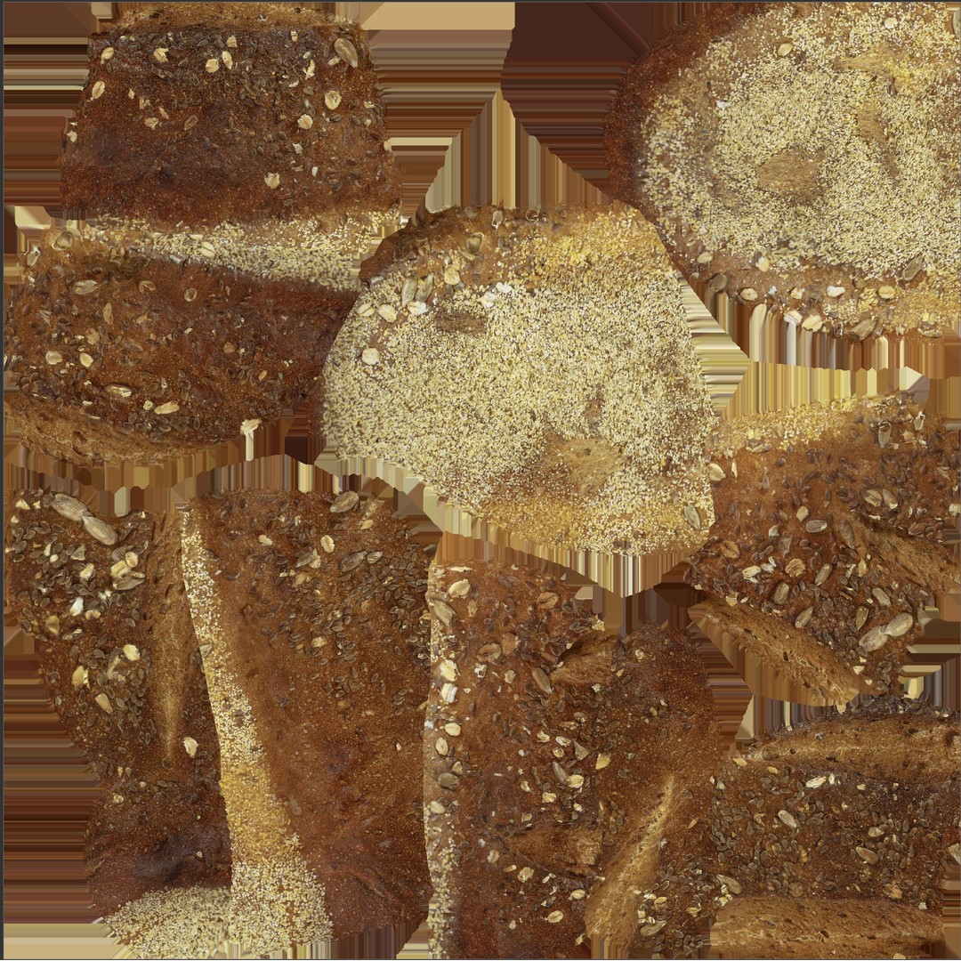 Multigrain Artisan Bread 3D Model – Low Poly PBR Asset, FBX & OBJ