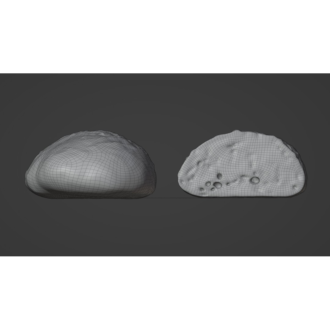Multigrain Artisan Bread 3D Model – Low Poly PBR Asset, FBX & OBJ - View 10