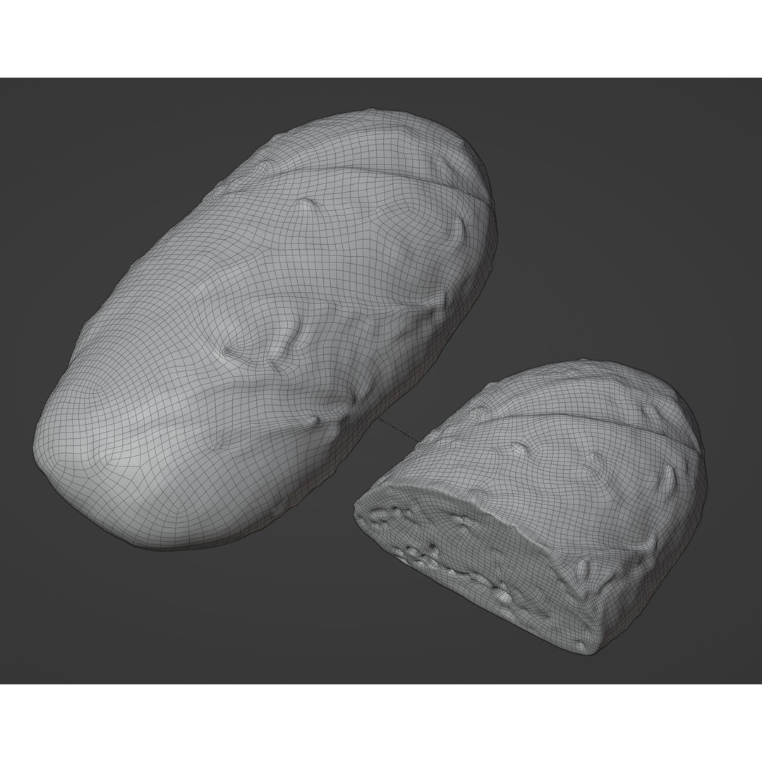 Multigrain Artisan Bread 3D Model – Low Poly PBR Asset, FBX & OBJ - View 11