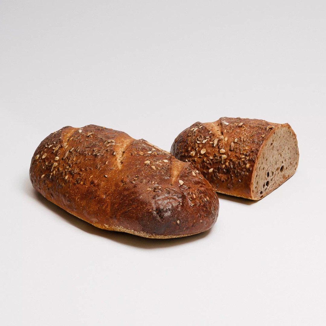 Multigrain Artisan Bread 3D Model – Low Poly PBR Asset, FBX & OBJ - View 2